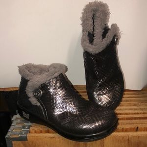 Algeria Meri-532 Pewter Dazzle Ankle Boots 37W